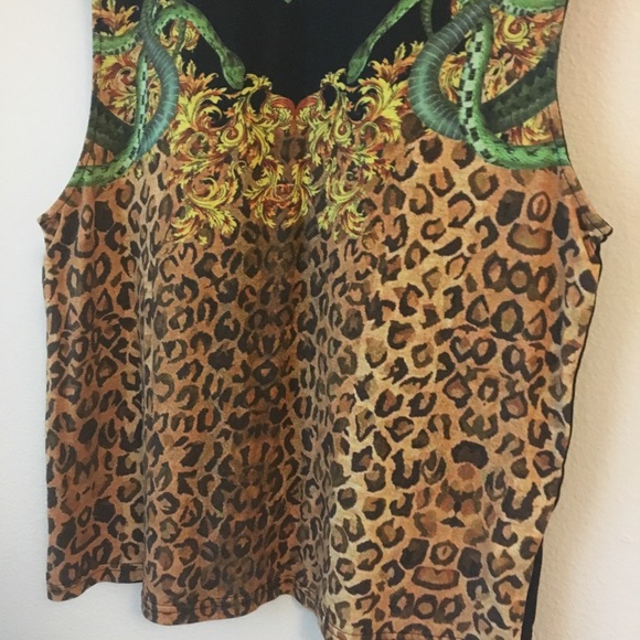MINKPINK Leopard Snake Graphic Muscle Tank Top - Picture 3 of 5